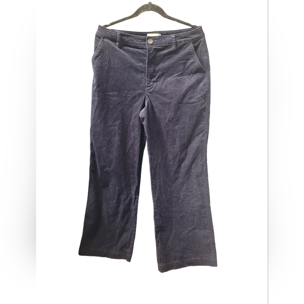 Corduroy Navy Wide Leg Pants